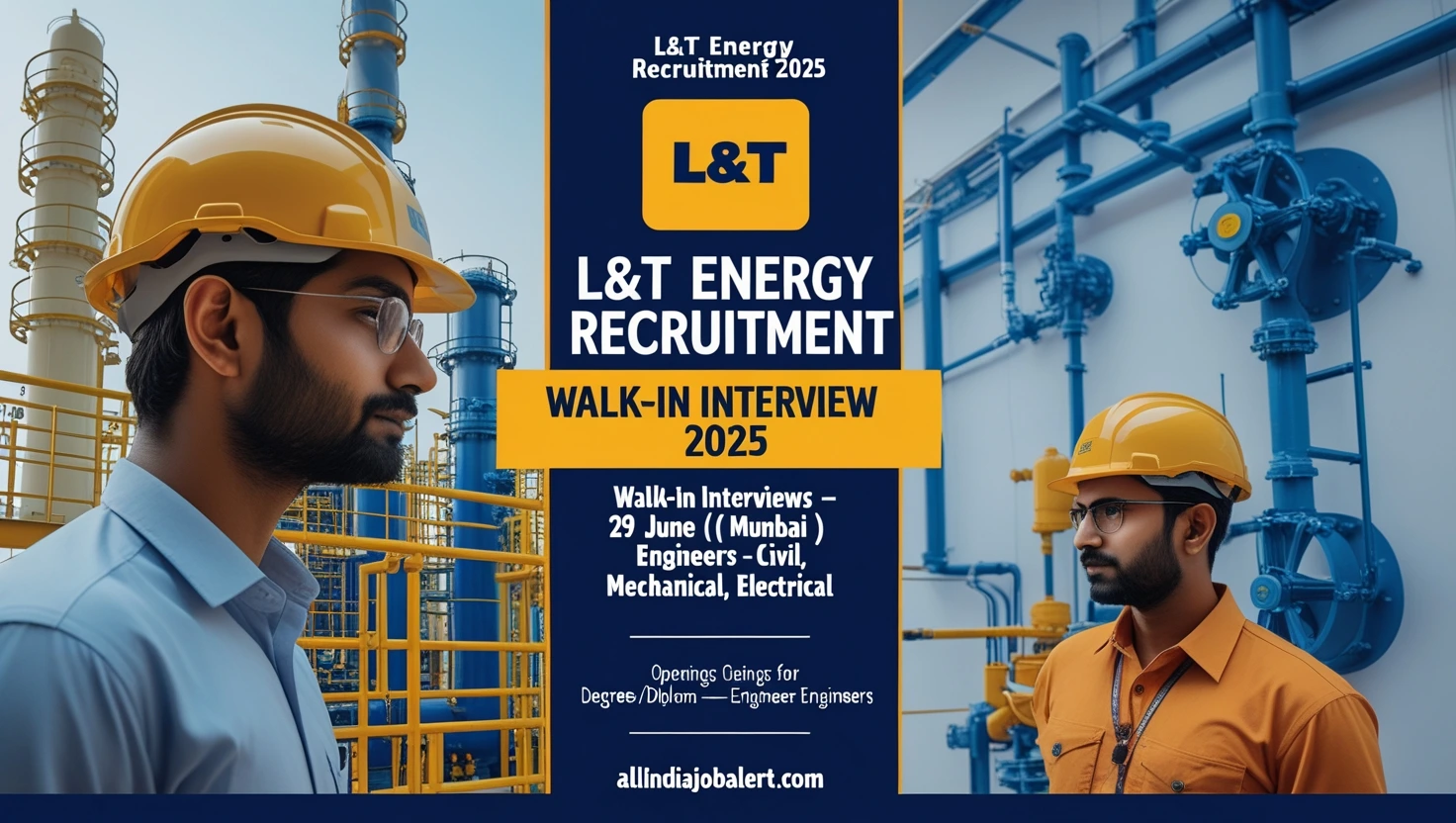 L&T Energy Recruitment 2025: Walk-In Interviews for Engineers – Apply Now! – AllIndiaJobAlert.com